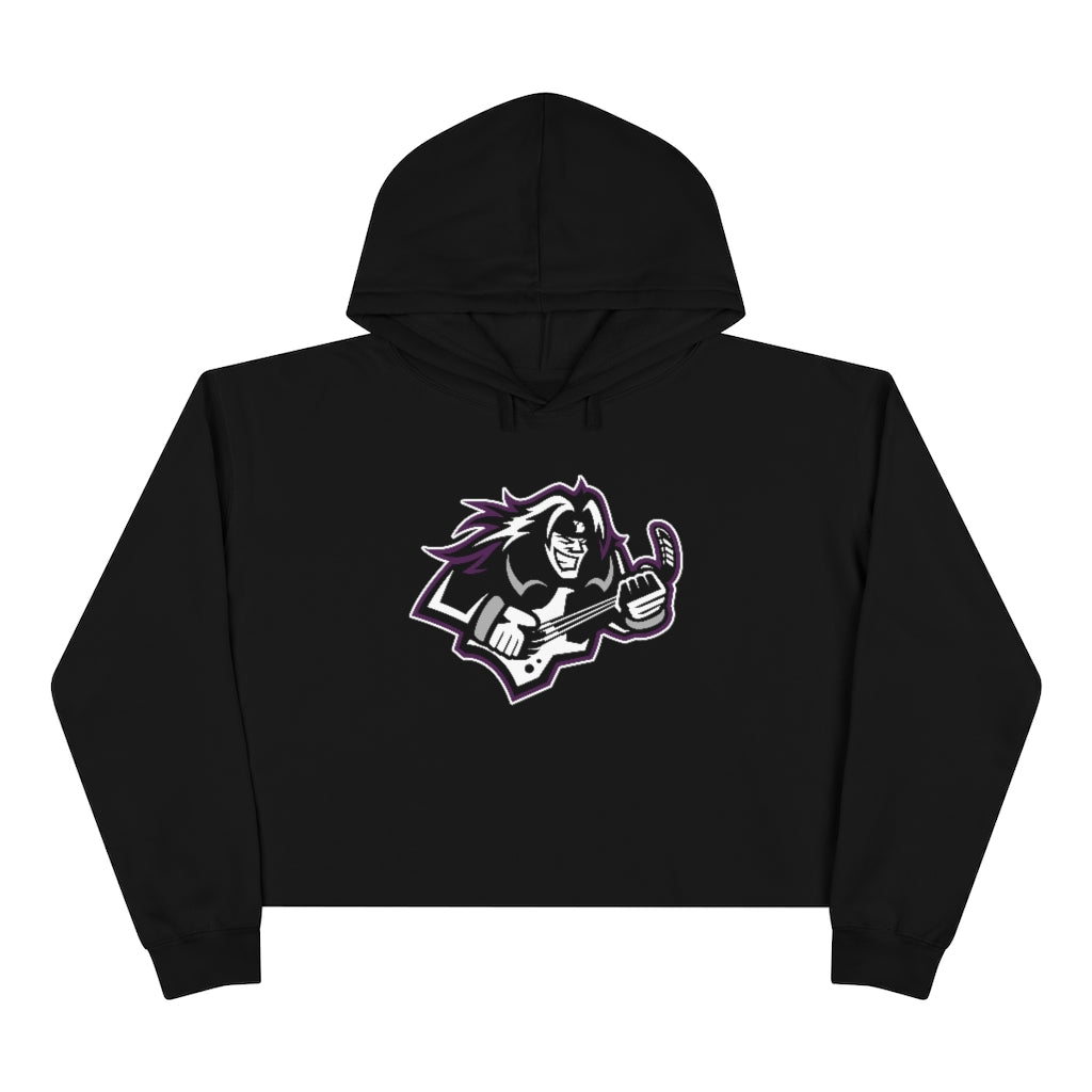 Cropped Rockers Hoodie Alternate Logo - Black