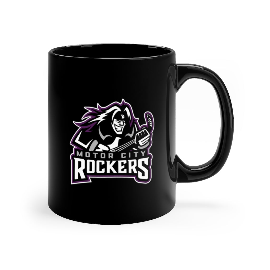 Black Coffee Mug with Rockers Logo